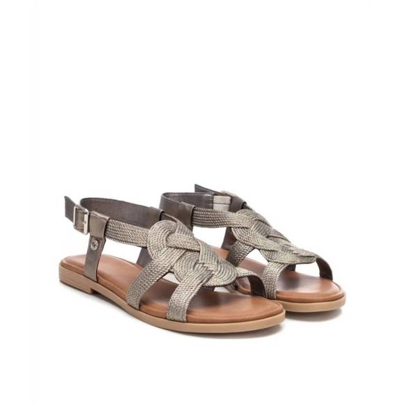 NEW XTI women's braided flat sandals in plumb - Picture 3 of 3